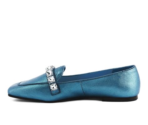 metallic blue shoes|ladies metallic flat shoes.